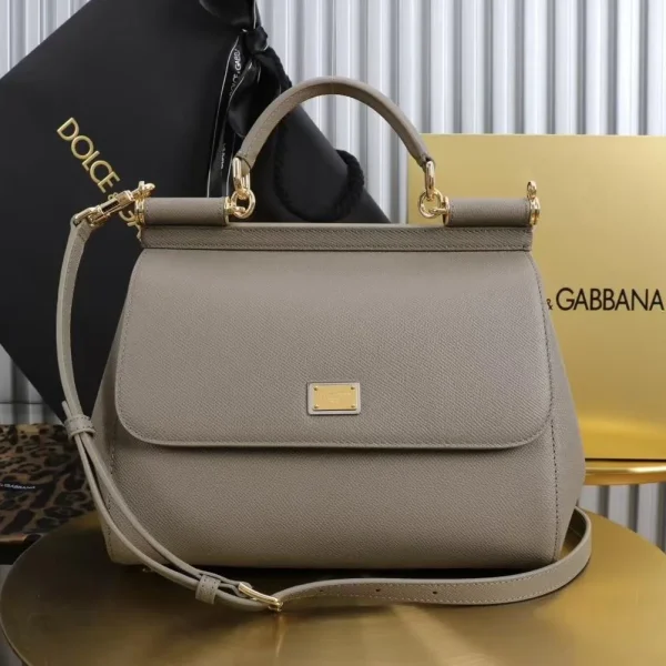 Sac à main Dolce & Gabbana petit format Sicily en dauphine cuir de veau — réplique
