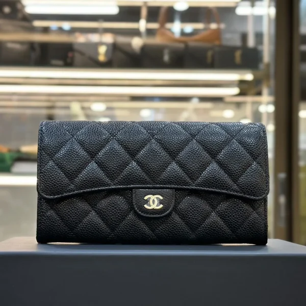 Portefeuille Chanel long doré finitions — réplique
