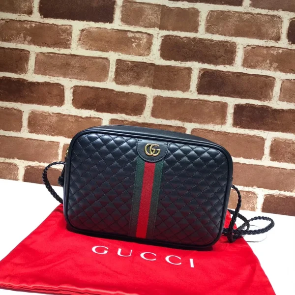 Sac bandoulière Gucci coloris noir mini Trapuntata cuir — réplique