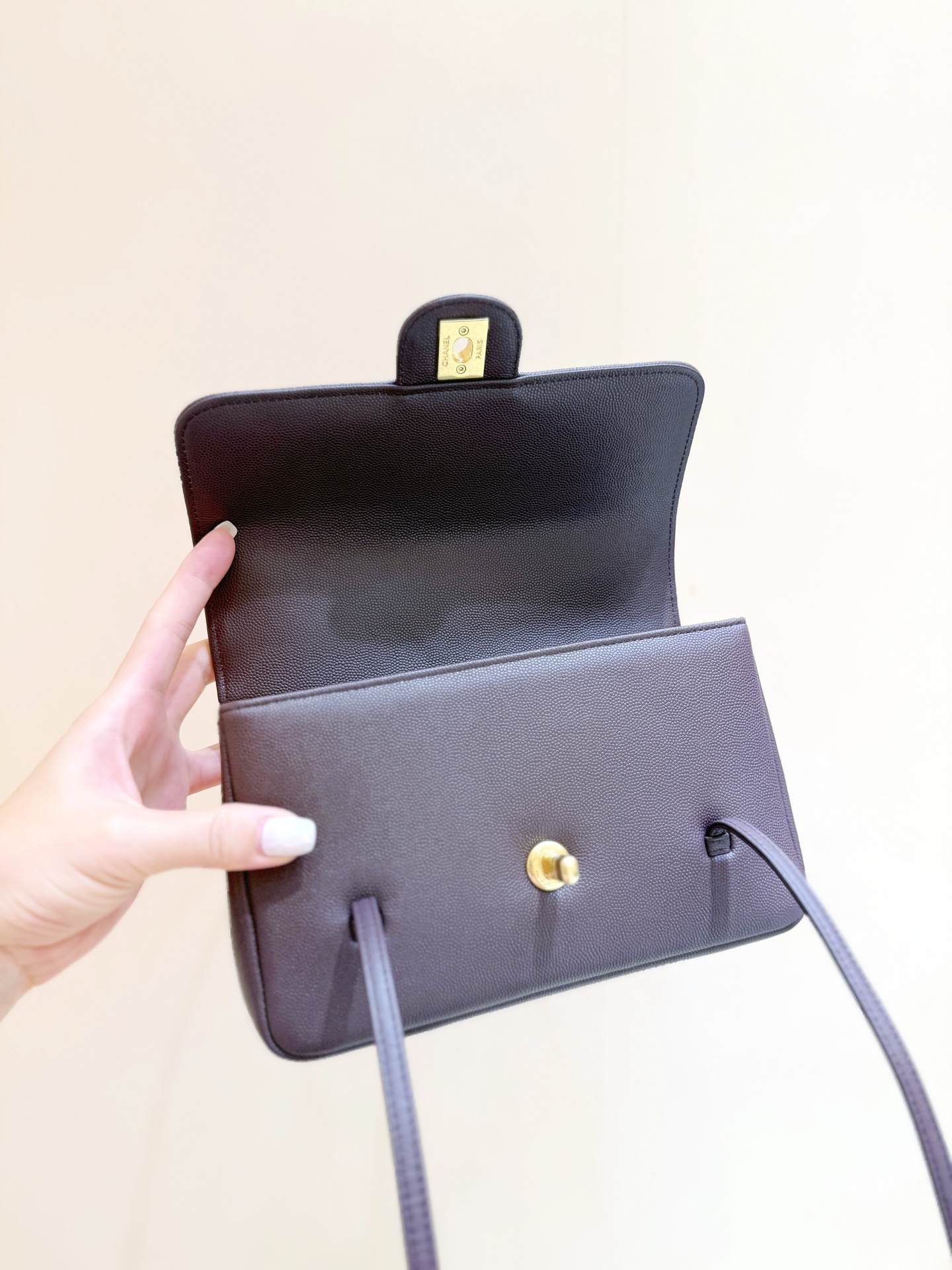 Chanel Preppy Coco 26 sac marron foncé — réplique – Image 2