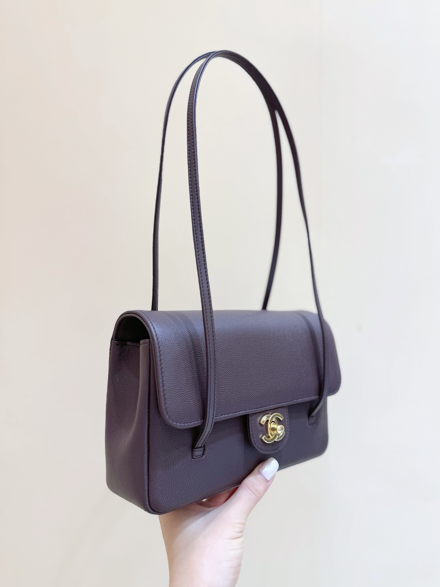 Chanel Preppy Coco 26 sac marron foncé — réplique – Image 5