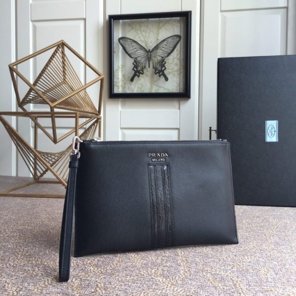 Prada grand format pochette noir — réplique