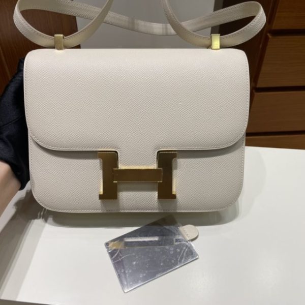 Hermès Constance 24Cm Creamy blanc — réplique