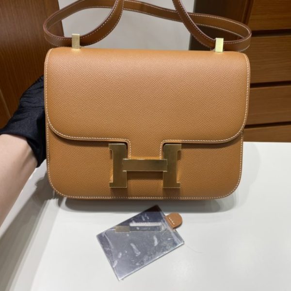 Hermès Constance 24Cm Golden marron — réplique