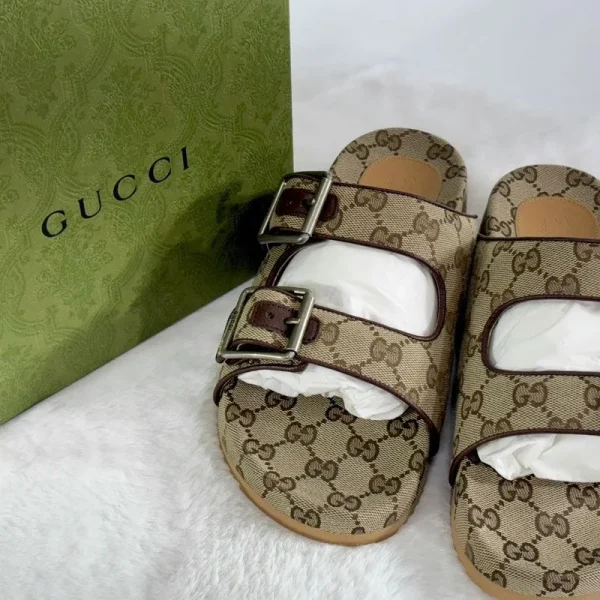 Sandales Gucci Monogram toile claquette — réplique
