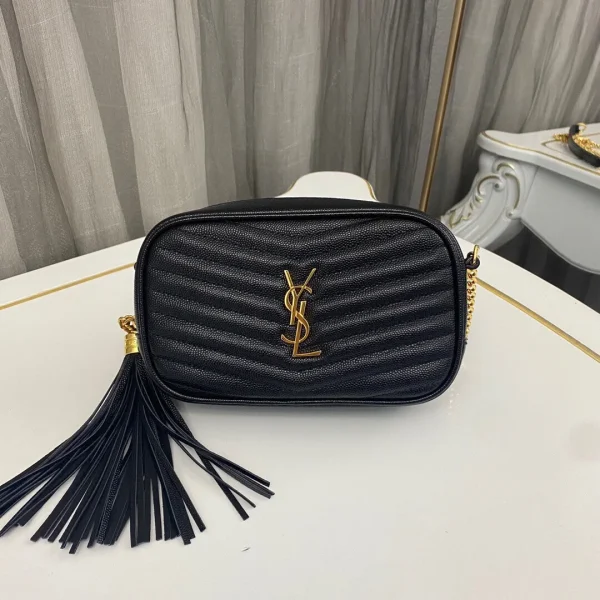 Sac Saint Laurent Lou mini avec pompon David Jones — réplique