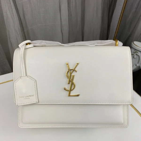 Modèle Saint Laurent SUNSET format moyen en cuir lisse .com — réplique