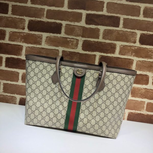 Gucci Ophidia moyen format cabas Beige — réplique