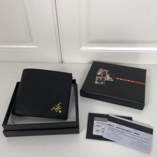 Prada Bifold portefeuille noir — réplique