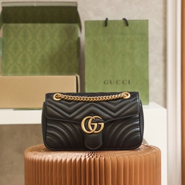 Gucci Marmont moyen format noir — réplique