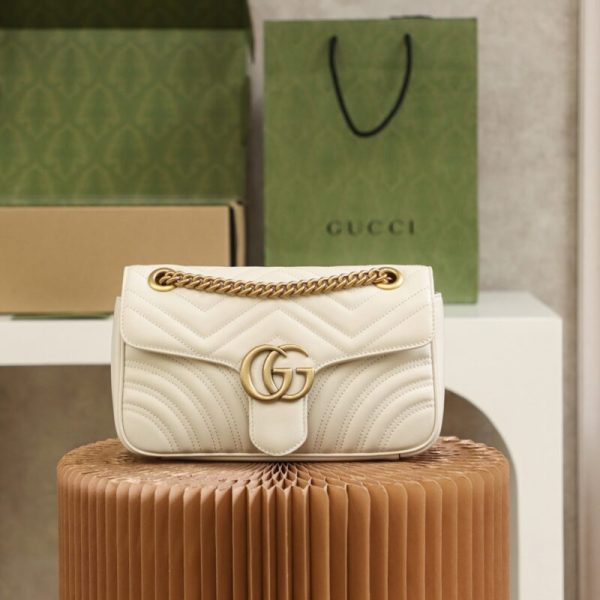 Gucci GG Marmont moyen format blanc — réplique