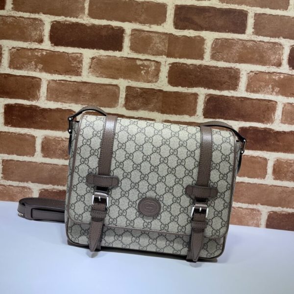 Gucci GG Supreme sac porté épaule Beige — réplique