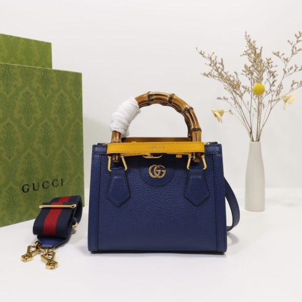 Gucci Diana petit format cabas bleu — réplique