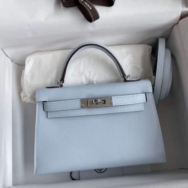 Hermès Kelly Epsom Haze bleu — réplique
