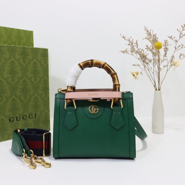 Gucci Diana petit format cabas vert — réplique