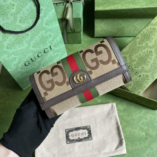 Gucci Ophida Jumbo Long portefeuille — réplique