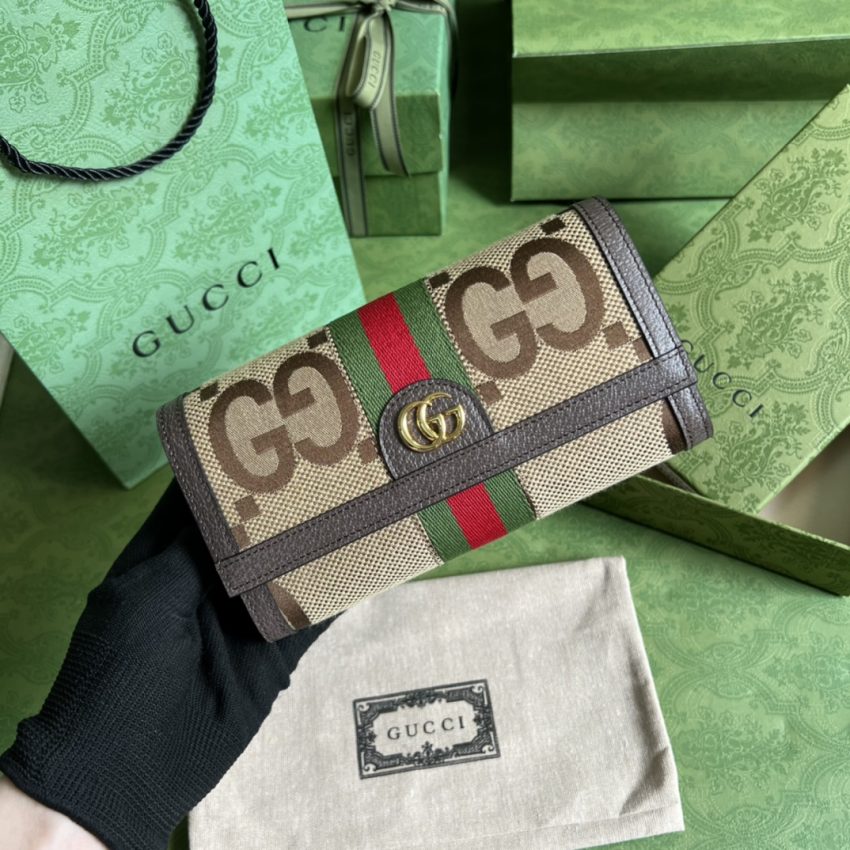Gucci Ophida Jumbo Long portefeuille — réplique