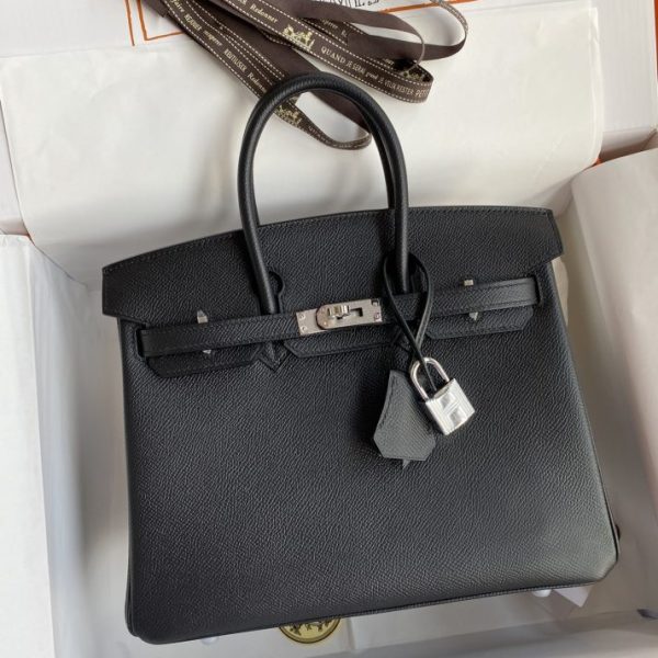 Hermès Birkin Epsom noir argenté — réplique