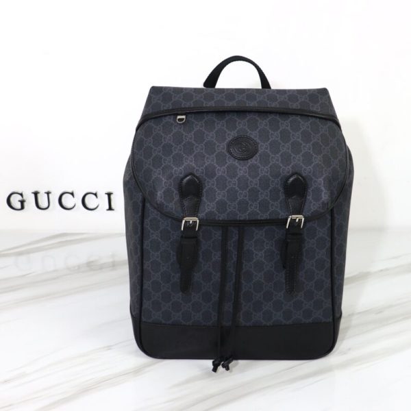 Gucci Interlocking Double G sac à dos noir — réplique
