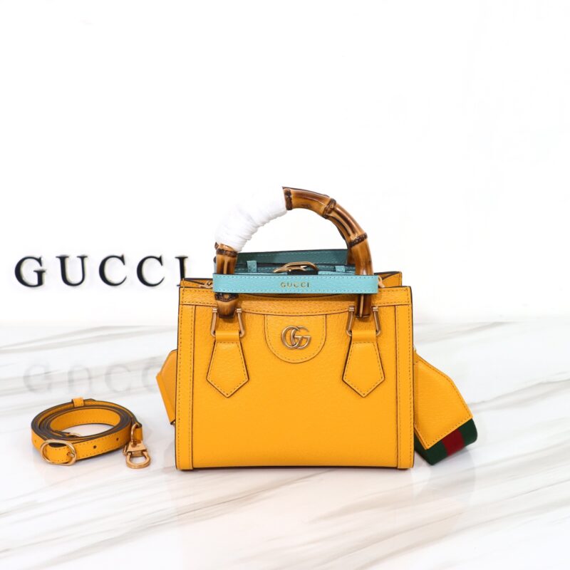 Gucci Diana petit format cabas jaune — réplique