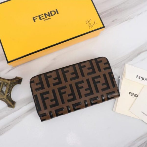 Fendi Ff marron portefeuille — réplique