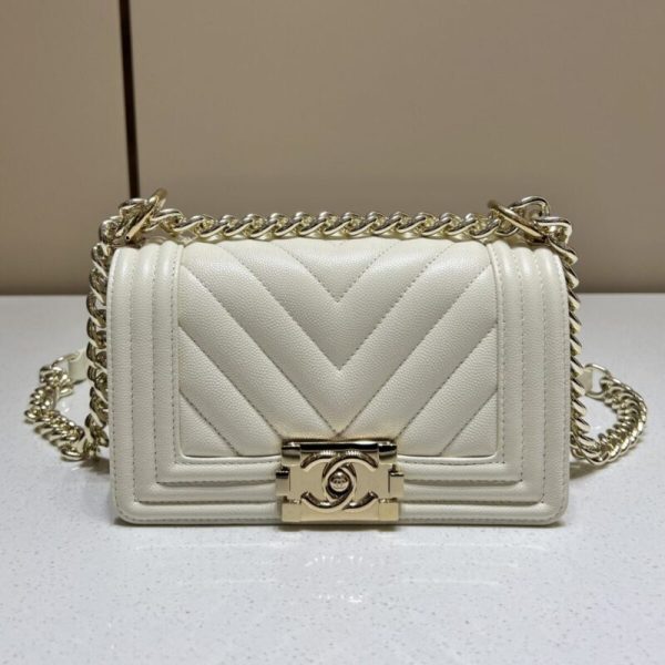 CHANEL Le Boy petit format Ivory — réplique