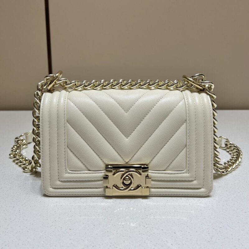 CHANEL Le Boy petit format Ivory — réplique