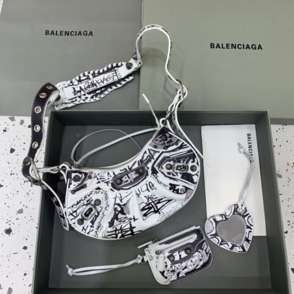 Balenciaga Le Cagole Graffiti blanc — réplique