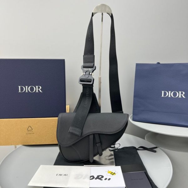 Dior Saddle sac noir Calfskin — réplique