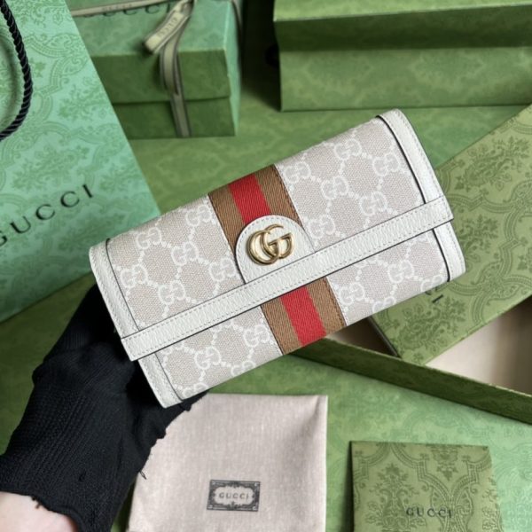 Gucci Ophidia Long portefeuille blanc — réplique