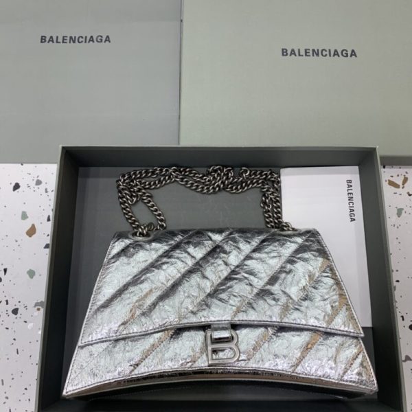 Balenciaga Crush grand format argenté — réplique
