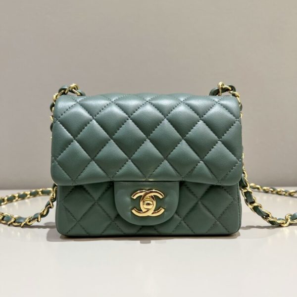 CHANEL Classic Flap 17cm vert — réplique