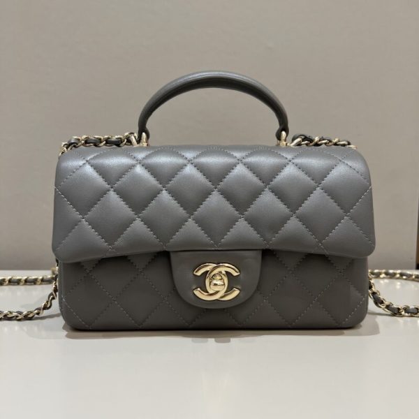 CHANEL CF 20 cm avec Handle Beige — réplique