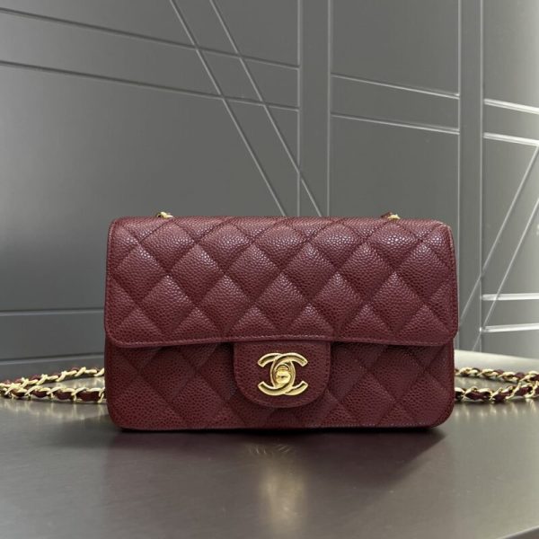 CHANEL Classic Flap 20cm Burgundy — réplique