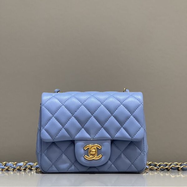 CHANEL Classic Flap 17cm bleu — réplique