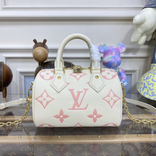 Louis Vuitton Speedy Bandouliere 20 blanc rose — réplique