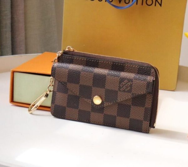 Louis Vuitton porte-cartes Recto Verso Grid marron — réplique