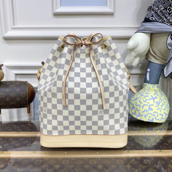 Louis Vuitton Noe Bucket blanc Grid MM — réplique