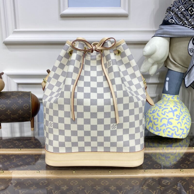 Louis Vuitton Noe Bucket blanc Grid MM — réplique