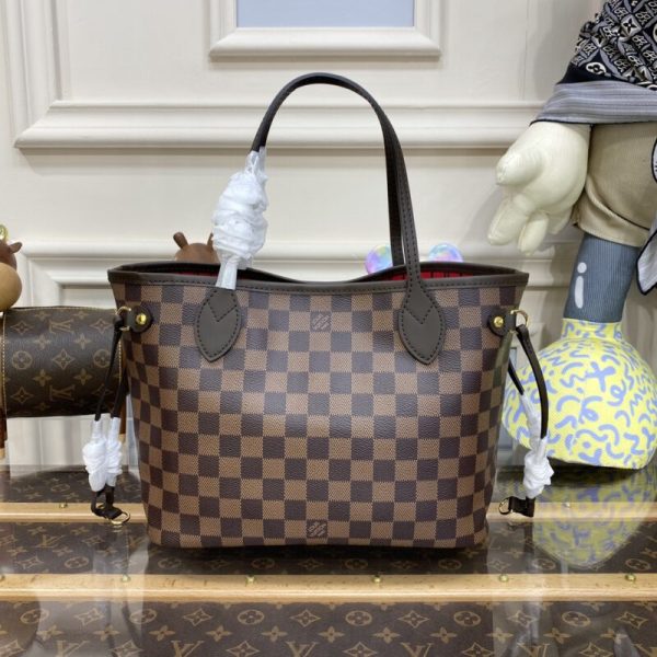 Louis Vuitton Neverfull MM Grid rouge Inside — réplique