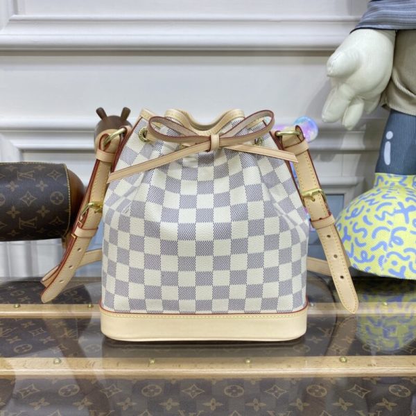 Louis Vuitton Noe Bucket blanc Grid — réplique
