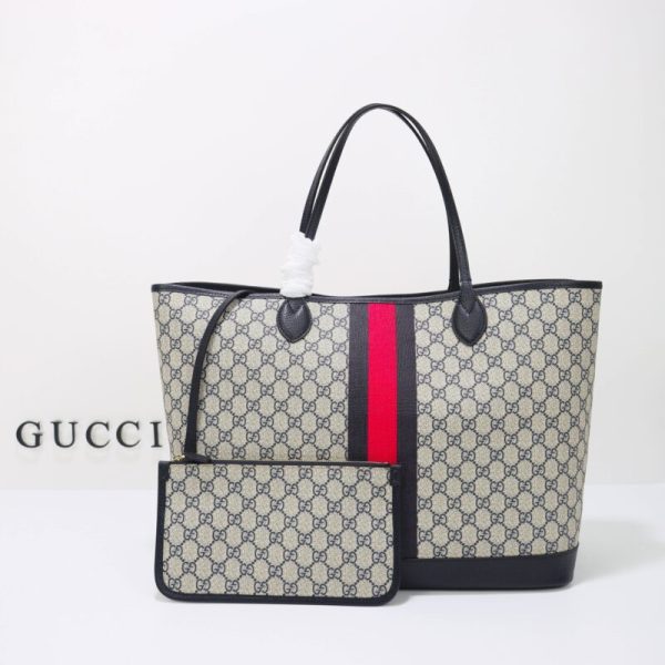 Gucci GG grand format cabas bleu — réplique