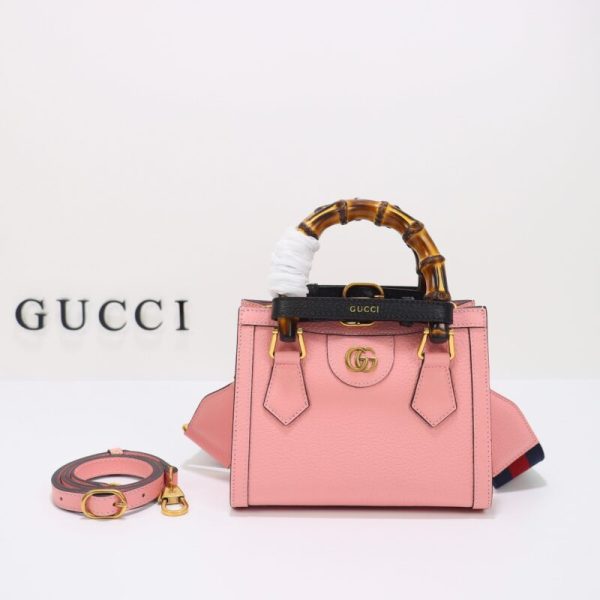 Gucci Diana petit format cabas rose — réplique