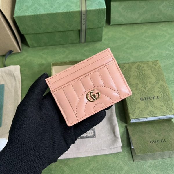 Gucci Marmont porte-cartes rose — réplique