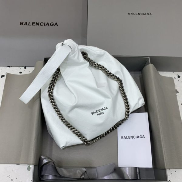 Balenciaga Crush petit format cabas blanc — réplique