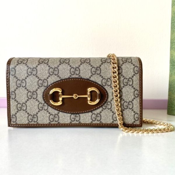 Gucci Horsbet Chain pochette marron — réplique