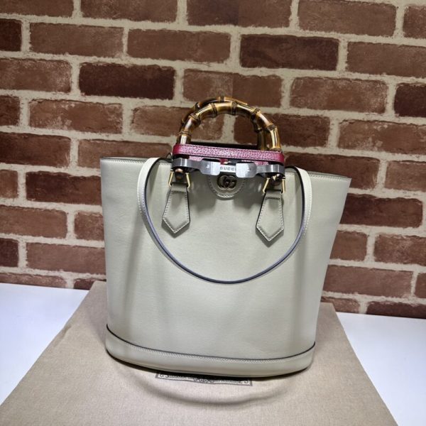 Gucci Diana moyen format cabas blanc — réplique