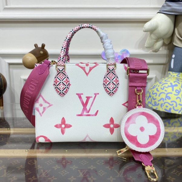 LV Onthego PM rose&blanc — réplique