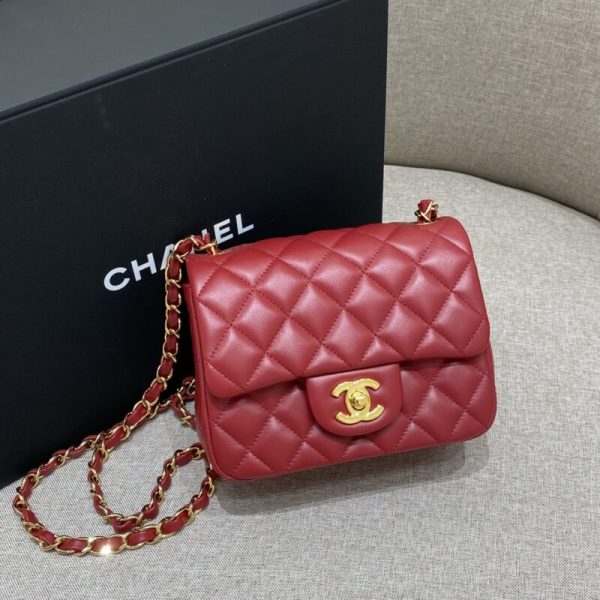 CHANEL Classic Flap 17cm rouge — réplique