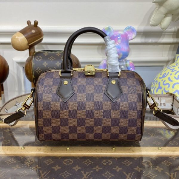 Louis Vuitton Speedy Bandouliere 20 marron Grid — réplique